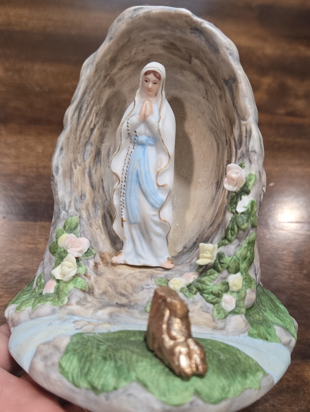 Our Lady Of Lourdes Statue With Light